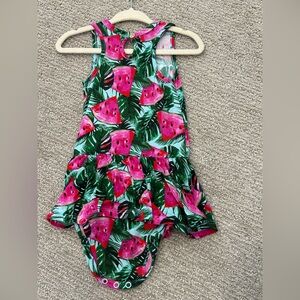 Little Bum Bums / Bums and Roses Bamboo Tropical Watermelon Print Dress 12-18 mo